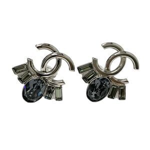 Chanel Earrings Earring Silver Coco Mark Bijou
